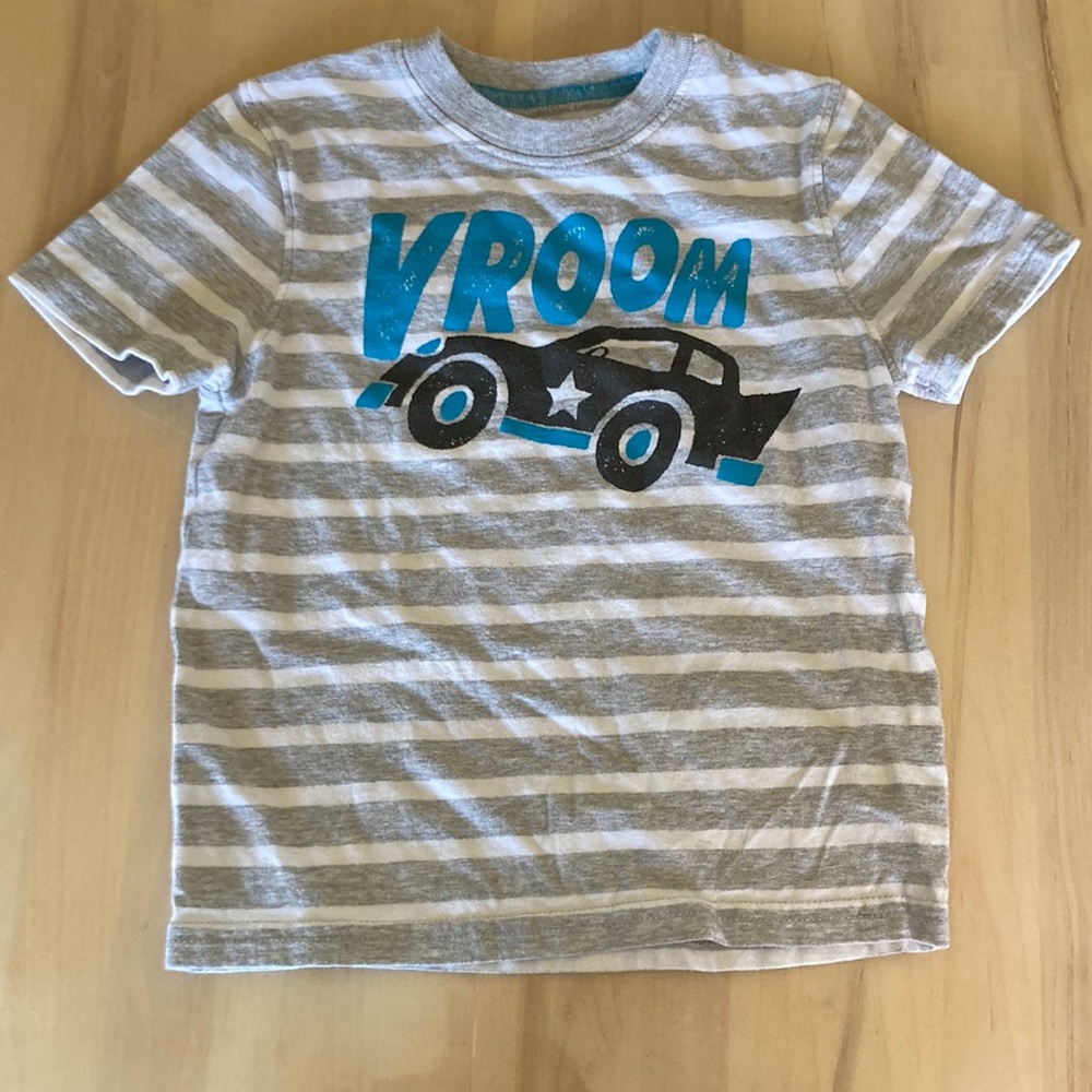 Jumping jeans 3T short sleeve shirt car striped